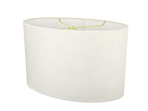 37021A Transitional Oval Hardback Shaped Spider Construction Lamp Shade in Off