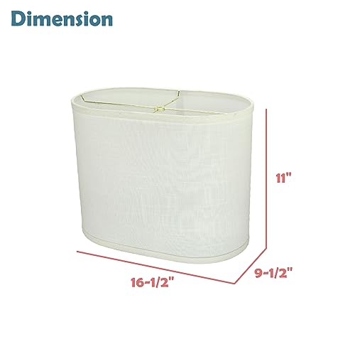 37051A Transitional Oval Hardback Shaped Spider Construction Lamp Shade in Off