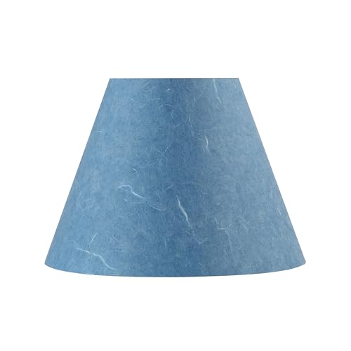 32641 Transitional Empire Shape Spider Construction Lamp Shade in Denim Blue