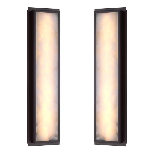 2 Pack 24 Inch Natural Alabaster Bathroom 20W (2 Count)