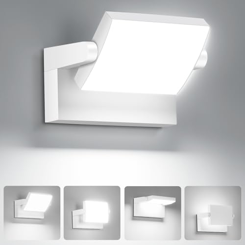 40W LED Flood Lights Outdoor LED Sconce Waterproof 350°Rotation White Exterior Lighting Fixture 6000K for Barn Yard Garage Building Area Backyard