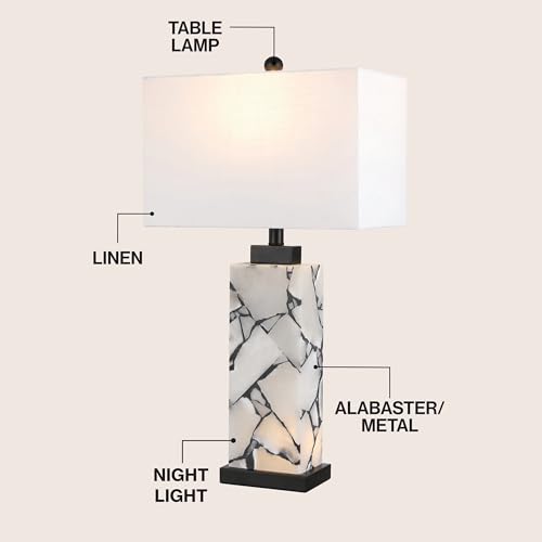 Elizabeth Alabaster Nightlight Lamp 27.5"