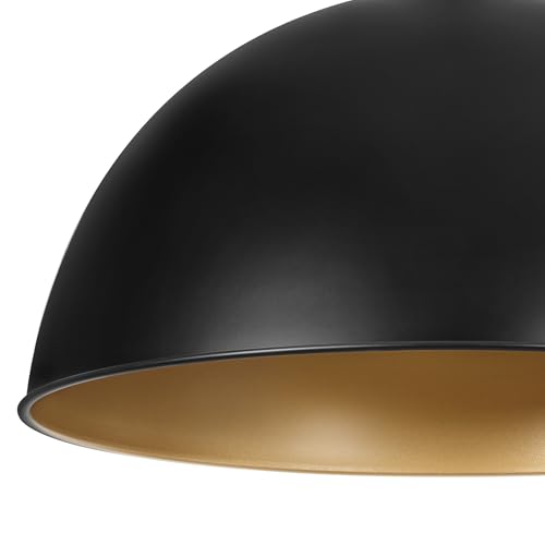 13 Inch Black and Gold Metal Pendant Light Kitchen Island