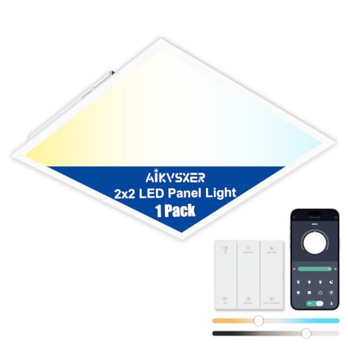 2x2 LED Flat Panel Light with Wireless Switch & App Control 1Pack