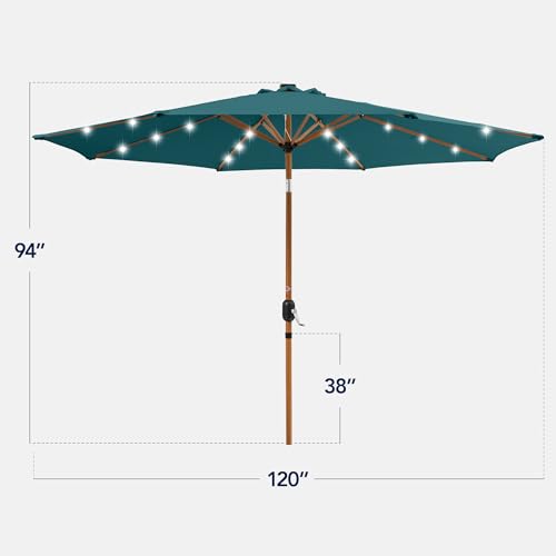 10ft Solar Market Patio Umbrella w