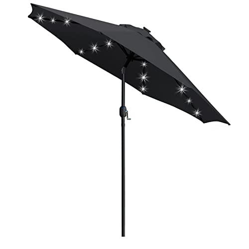 9' Solar LED Patio Umbrella