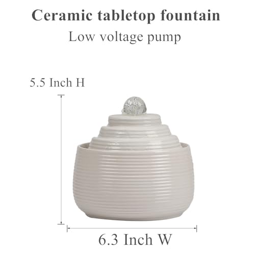Indoor and Outdoor Fountain Water Feature Fall Ceramic Home Office Decoration mini Tabletop Desktop