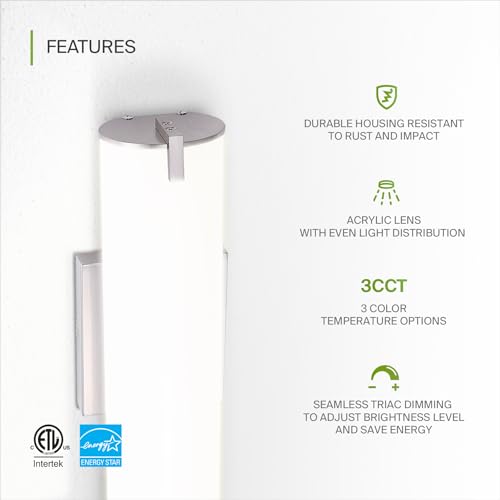 LED 18" Vanity Wall Mount Light Fixture (4 Count)
