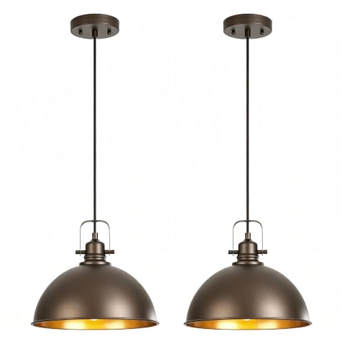 Oil Rubbed Bronze Farmhouse Dome Pendant Lights