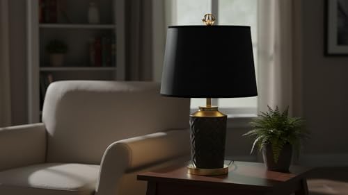 32327 Transitional Hardback Empire Shaped Spider Construction Lamp Shade in Black w