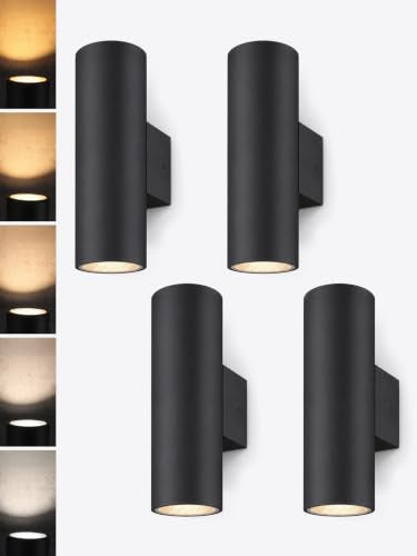 4 Pack 18 Inch 5CCT LED Cylinder Up Down Wall Light Outdoor (4 Count)