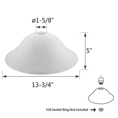 23112 01A Alabaster Shade for Medium Base Socket Torchiere