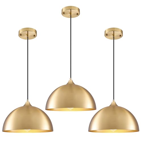 Gold Pendant Light 11.8" (3 Count)
