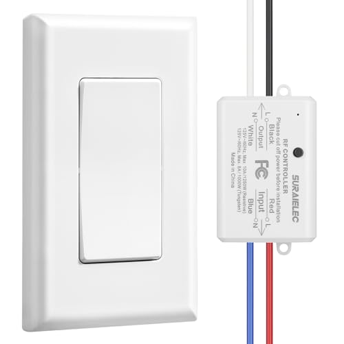 Wireless Remote Wall Switch Kit with Receiver