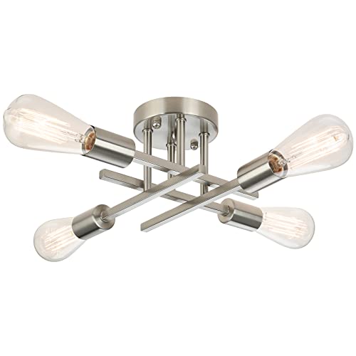 4 Light Semi Flush Mount Ceiling Light