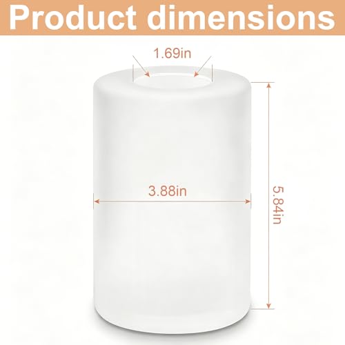 Frosted Glass Lamp Cover for Pendant Light Fixtures (3 Count)
