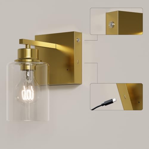 Wireless Battery Operated Wall Sconce Set of 2 with Remote Control (2 Count)