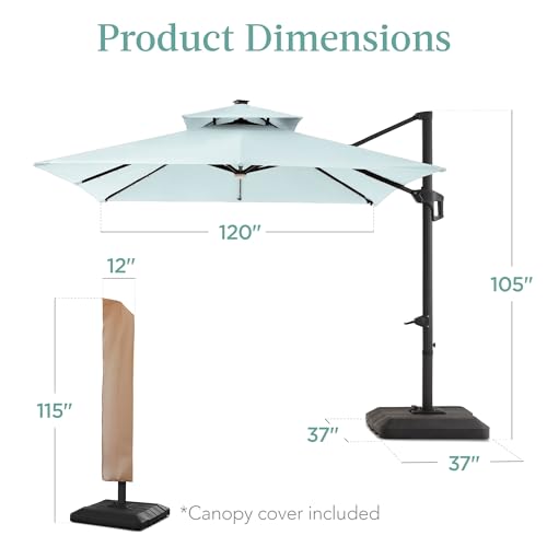 10x10ft Cantilever Patio Umbrella w