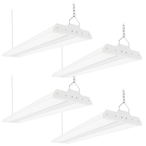 300/240/200W LED Linear High Bay Light 45000LM 5000K 120-277V, 4-Pack (4 Count)