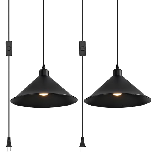 11.8IN Plug in Pendant Light (2 Count)