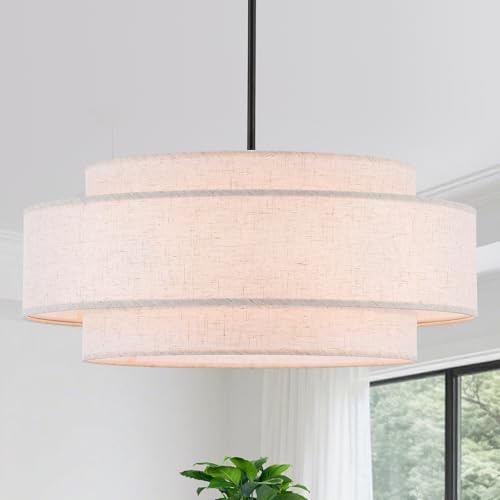 23.6" Modern Large Drum Chandelier