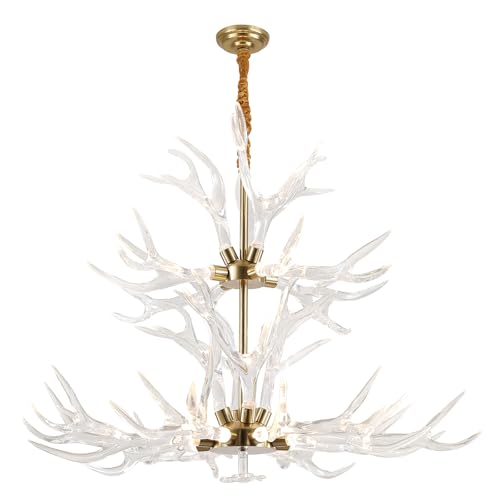 Acrylic Antler Chandelier Ceiling Light Fixtures