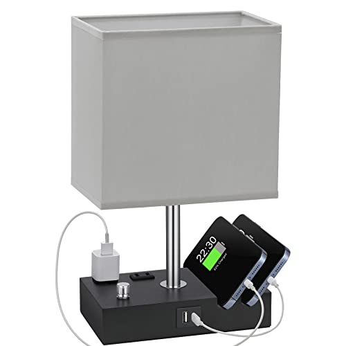 Grey Table Lamp for Bedroom