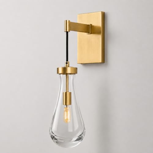 Gold Raindrop Brass Wall Sconces