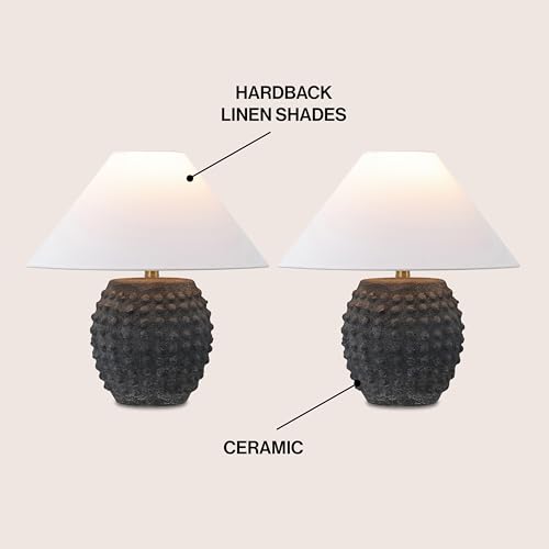 Effie 18.25" Ceramic Hobnail Table Lamp