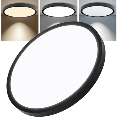 12 Inch Hardwired Dimmable LED Flush Mount Ceiling Light Fixtures