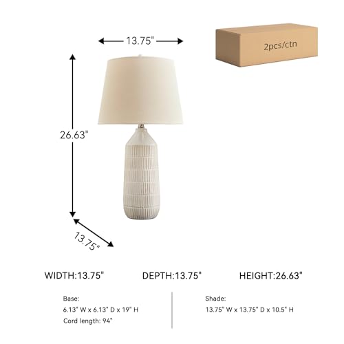 Willport Ceramic Table Lamp Set of 2 (2 Count)