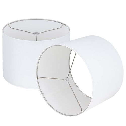 White Set of 2 Lampshade Requires Self (2 Count)