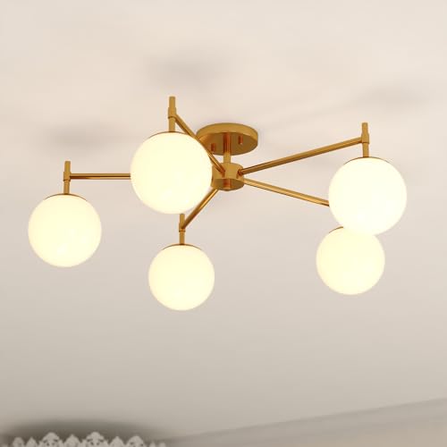 Armitage 5 Light 32 in. Wide Muted Brass Gold Mid