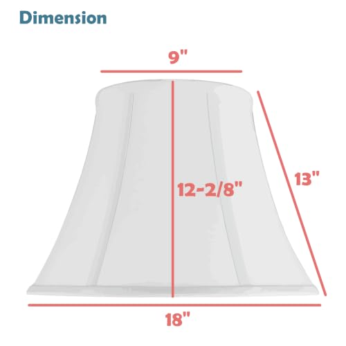 30026A Transitional Bell Shape Spider Construction Lamp Shade in Flaxen