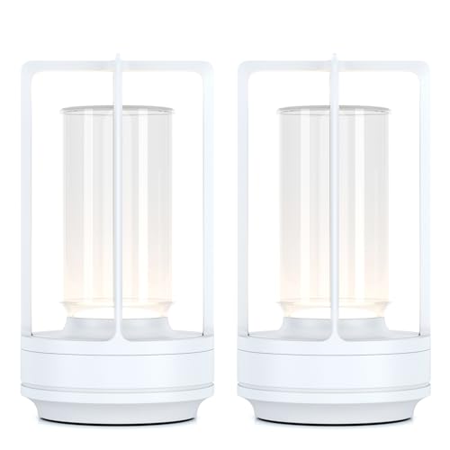 Rechargeable Cordless Small Metal Table Lamp (2 Count)