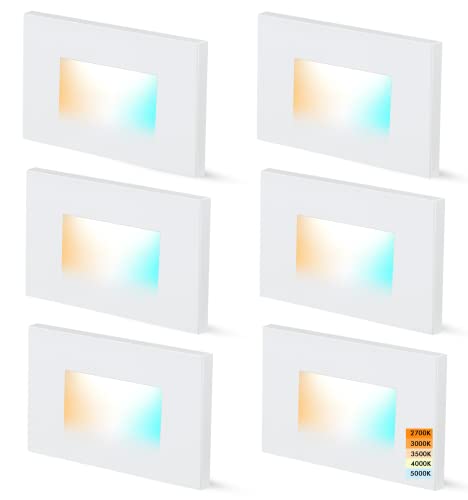 120V 5CCT Dimmable LED Indoor Outdoor Step Light (6 Count)