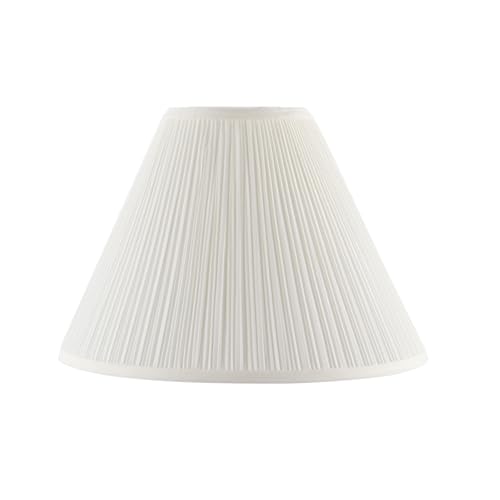 33191 Transitional Hardback Empire Shaped Mushroom Pleated Pleated White Spider Shade