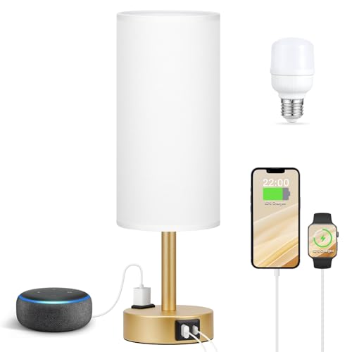 Gold Bedside Lamp for Bedroom