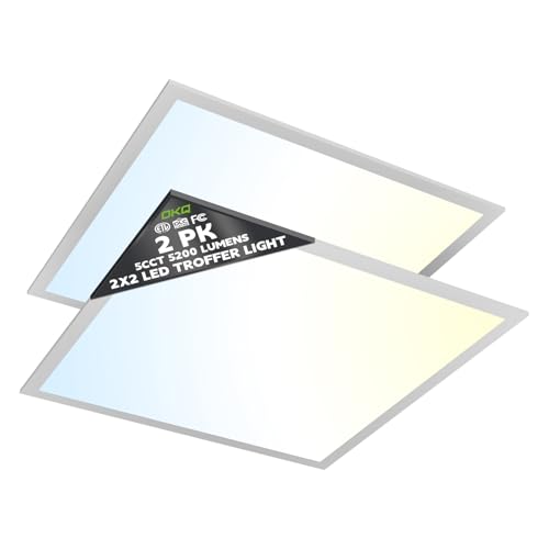 2x2 LED Flat Panel Light Drop Ceiling Office Fixture (2 Count)