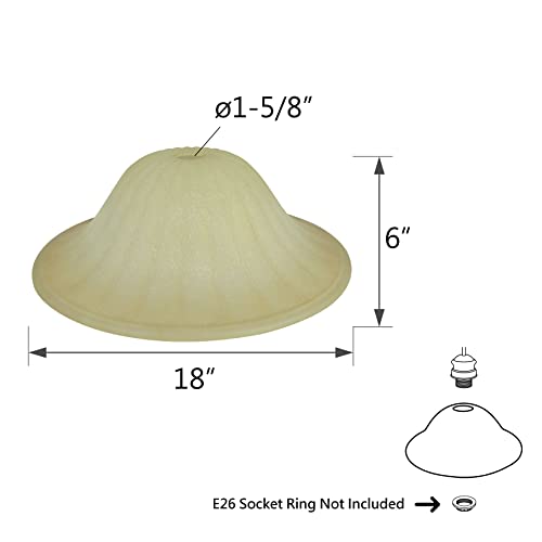 Amber 23092 01A Transitional Style Replacement Torchiere Glass Shade