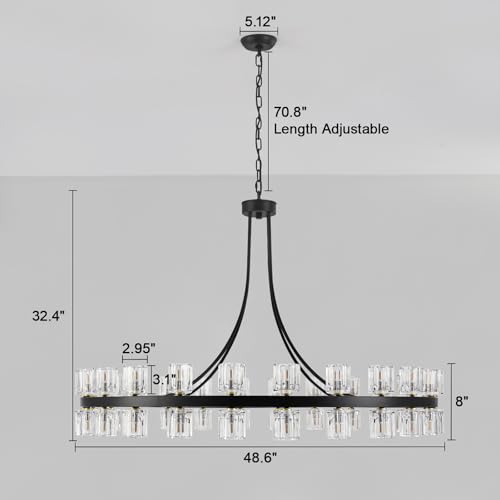 48 Light Modern Crystal Chandelier