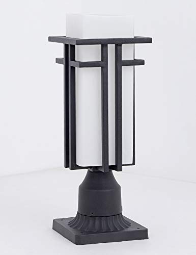 Outdoor Post Lights Waterproof Metal Frame with Milk White Frosted Glass Pier Mount Outdoor Lighting Fixtures