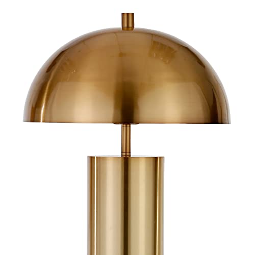 York 27" Tall Table Lamp with Metal Shade in Brass