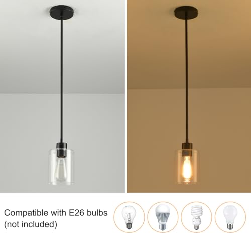 Black Pendant Lights Kitchen Island (2 Count)