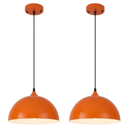 Orange Kitchen Pendant Lights (2 Count)