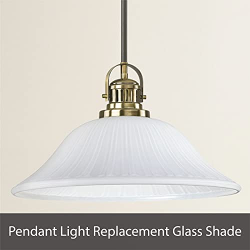 23116-01, Frosted Replacement Glass Shade for Medium Base Socket Torchiere Lamp, Swag Lamp and Pendant, 1-5/8" Fitter x 15-5/8" Diameter x 5-1/8" High., 15-5/8" x 5-3/8"