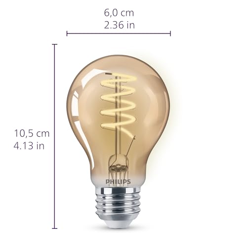 LED 60 W A19 Vintage Edison Spiral Amber