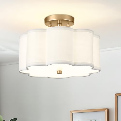 Gold Semi Flush Mount Ceiling Light