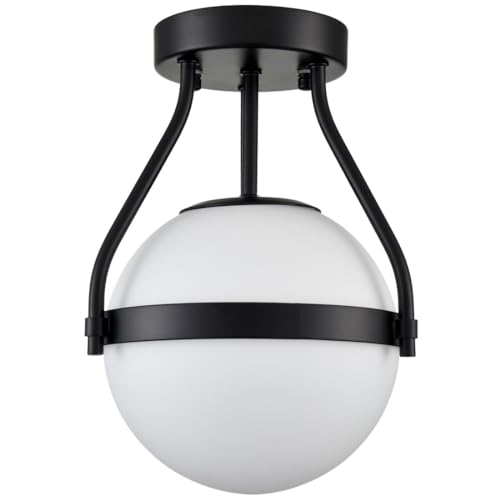Modern Globe Semi Flush Mount Ceiling Light