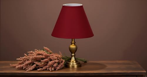 32632A Transitional Empire Shape Spider Construction Lamp Shade in Blood Red